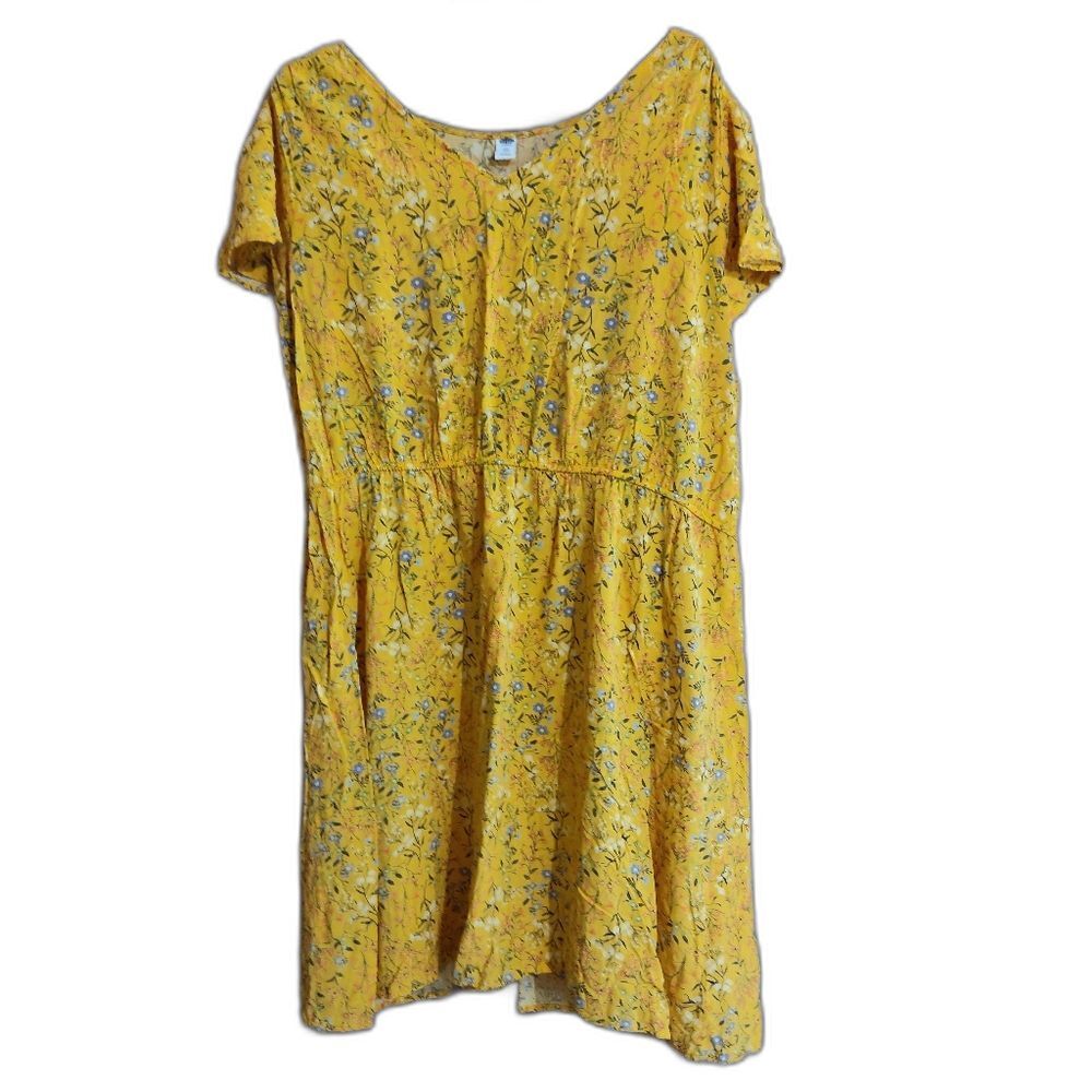 Old Navy Dress Womens XXL Floral Capped Sleeve